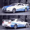 1/24 NISSAN Skyline Ares GTR GT-R R34 Alloy Sports Car Model Diecasts & Toy Racing Vehicles Car Model Sound and Light Kids Gifts