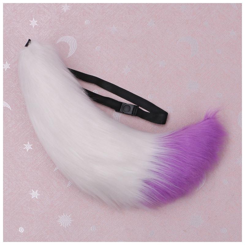 Accessori cosplay in peluche con orecchie e coda di animale grandi fatti a mano per dropshipping accessori coda di volpe coda di lupo