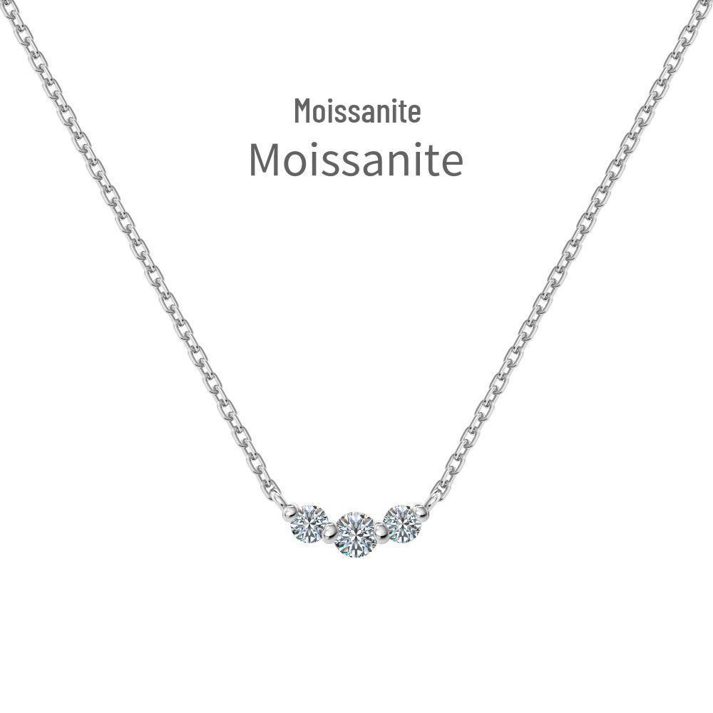 Mo Sang S925 Sterling Silver Necklace: Exquisite, Sparkly, Simple, Versatile Women s Clavicle Chain S925 Silver