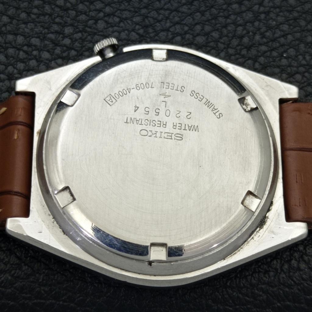 JAPAN 7009A VINTAGE SEIKO 5 AUTOMATIC MENS RED COLOR DIAL WATCH a701387-5 R206a-a701387