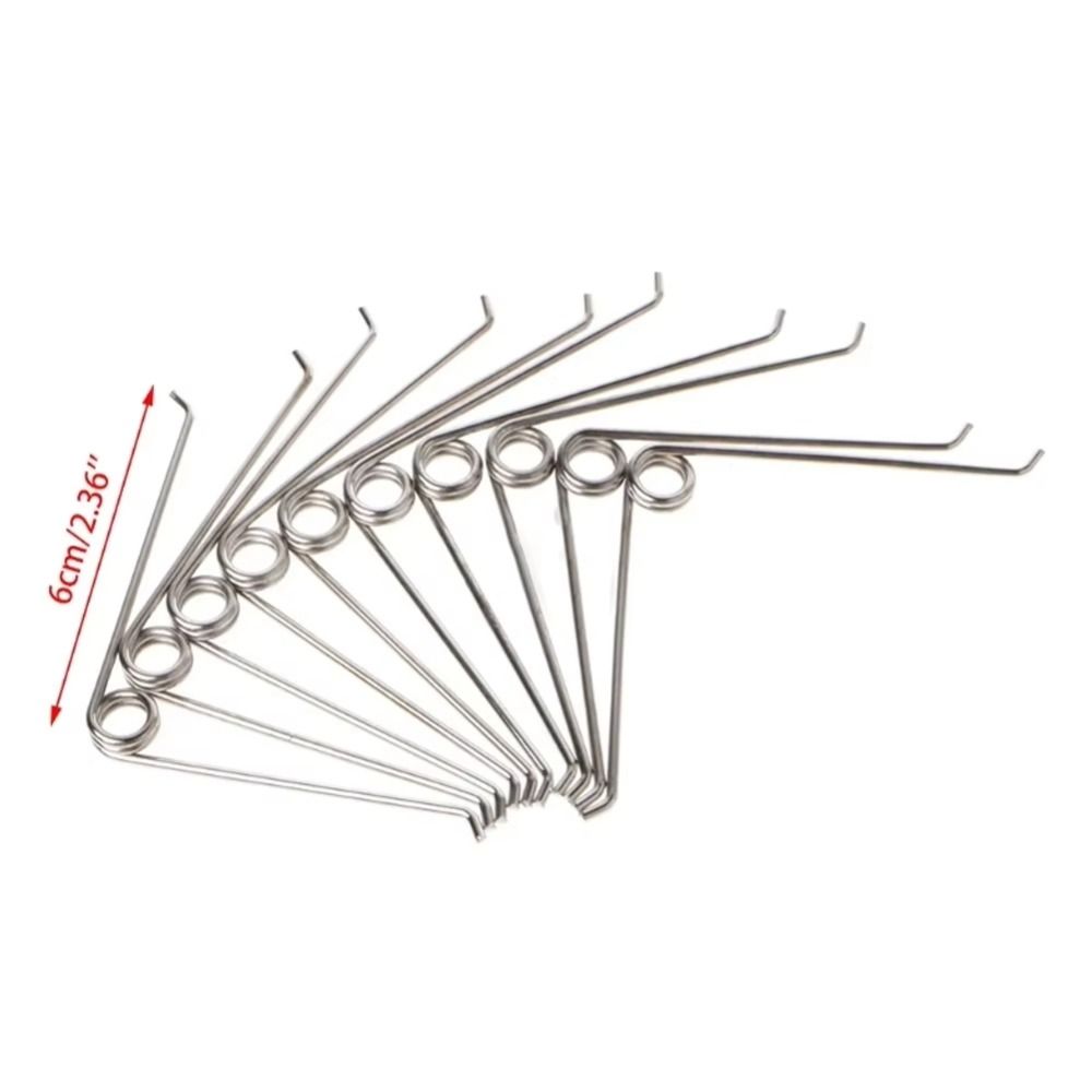 20Pcs New Gardening Hardware Compression Spring Silver Spring Steel Gardening Scissors Accessories V Shape 5x7cm Torsion Spring