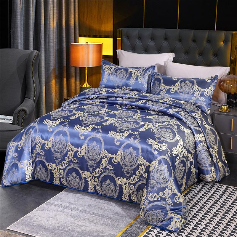 Vysoce kvalitní evropský saténový žakárový 3dílný set, lehký luxusní styl, moderní minimalistický styl, bytový textil