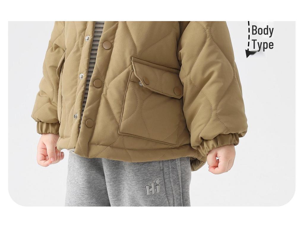 European Boys' Quilted Cotton Jacket – Winter 2025 Children & Toddler Wear