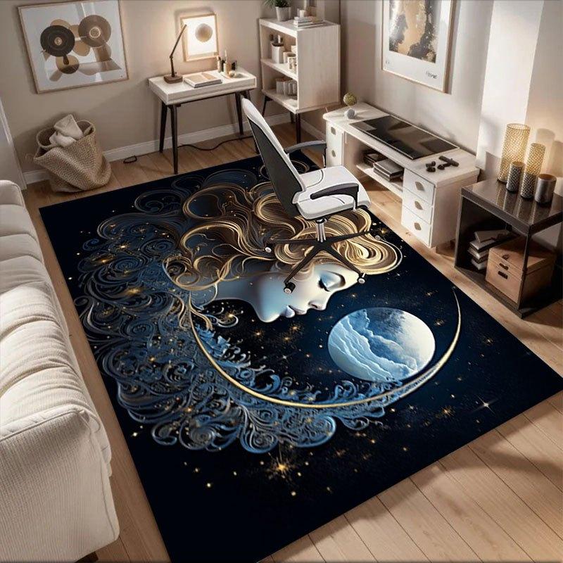 

Whisper of the Moon: Fantasy Art Print Office Mat Perfect for Home Decor Office Desk Chair Rugs Chair Carpet for office Polyester Chair Mat 60cm by 90cm