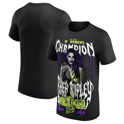 Men's Black Rhea Ripley Face Photo T-Shirt 3D Print Sports Quick Dry Short Sleeve Tee Daily Casual Plus Size Wrestling T-Shirts
