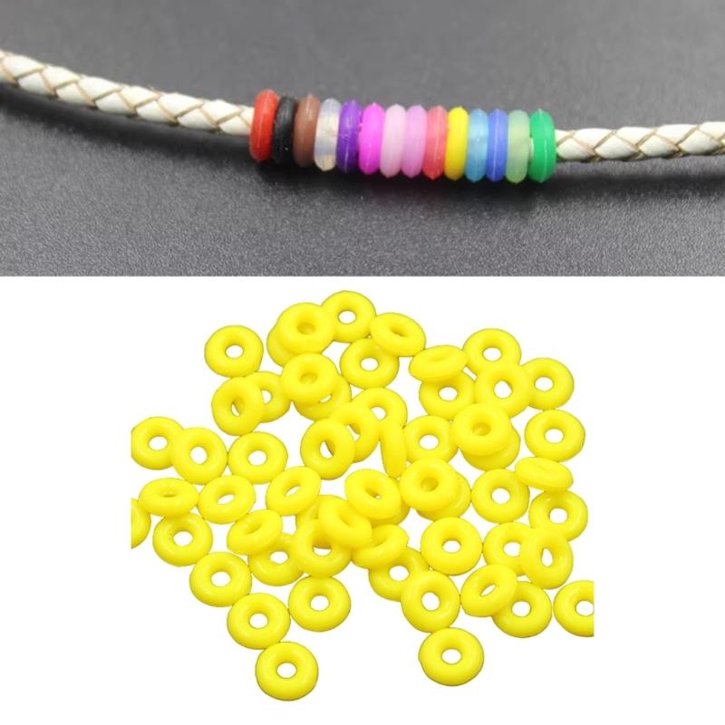 Pakket van 100 Siliconen Afstandhouders Ringen Armbanden Ringen Siliconen Textuur Sieraden Maakbenodigdheden voor Armband Ketting Oorbellen