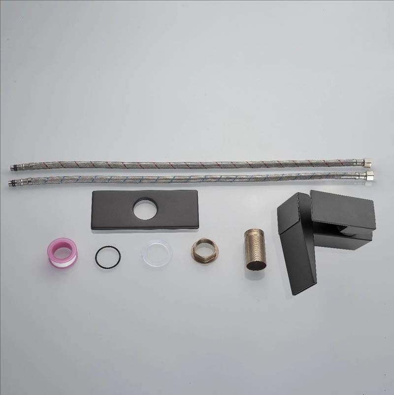 Bathroom Basin Faucet With Led Digital Display temperatureTaps Basin Deck Mounted Sink Waterfall Mixers