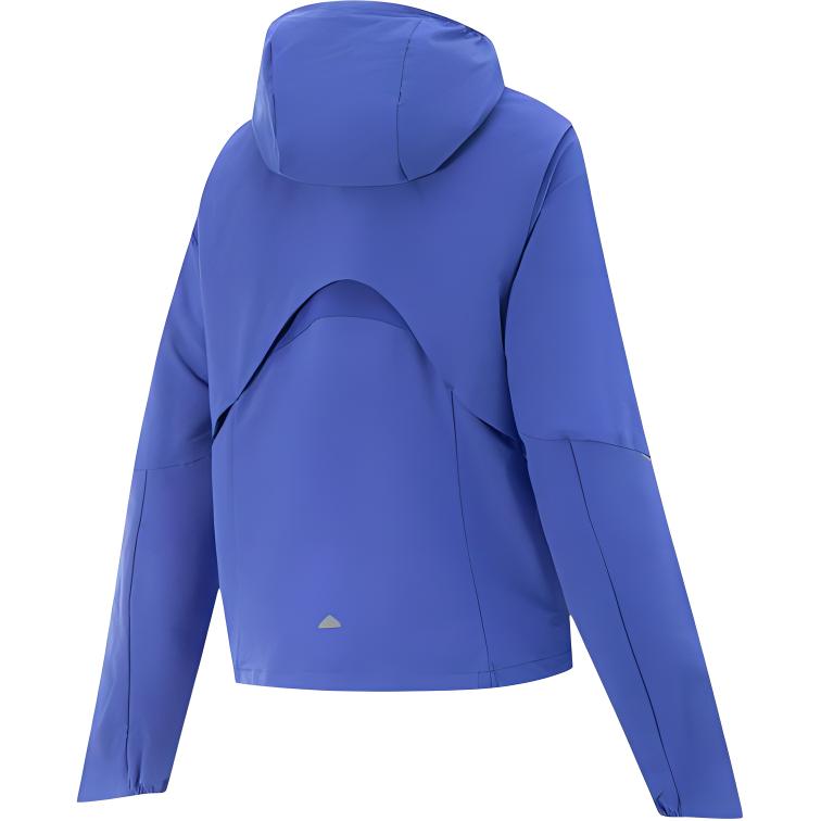 Li Ning Sports Casual Minimalist Solid Color Hooded Jacket Women Jackets Blue AFDV050-3