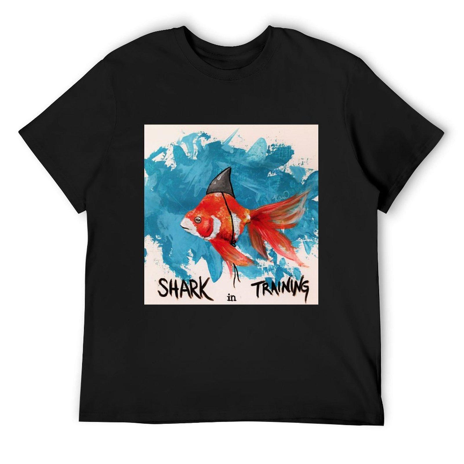 

Shark in Training T-Shirt sports fans anime figures anime stuff essential t shirt mens t shirt 4XL