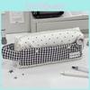 Style Fabric Pencil Pouch With Star Pattern For School And Travel