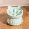 Slanted Mouth Pet Feeder Bowl Ceramic Cat High Foot Bowl Cat Slow Food Bowl  for Feeding