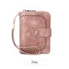 New anti-theft brush women's wallet oil wax leather short wallet retro multi-functional organ card bag