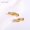 18K Gold Plated Pearl Clasps For Bracelet Making,Inlaid Zircon Brass Connector Clasps For Jewelry,DIY Accessories Wholesale
