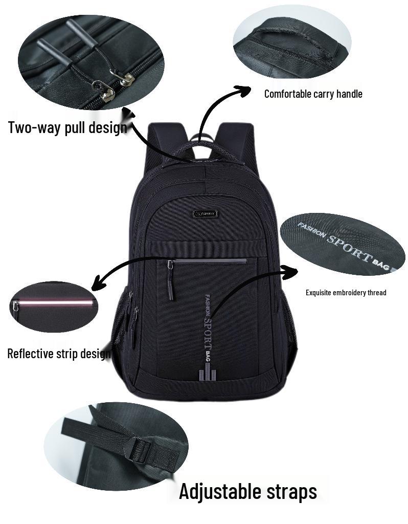 Large Capacity Trendy Backpack for College, Junior High, and Elementary Students - Unisex Casual Travel Bag