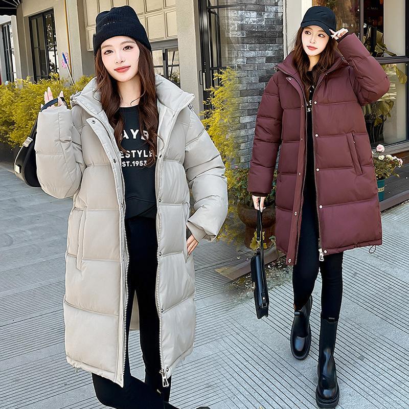 Women’s Mid Length Hooded Windproof Thicken Warm Winter Jacket