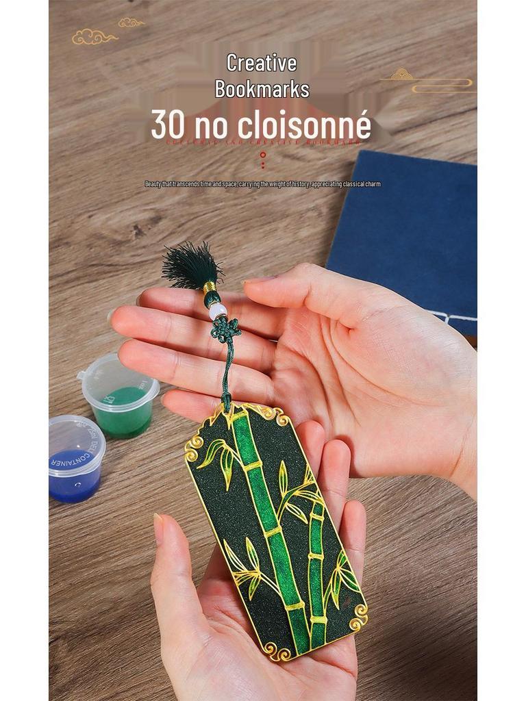 Cloisonné Enamel Bookmark Kit - Jingtai Blue Mid-Autumn Craft Activity