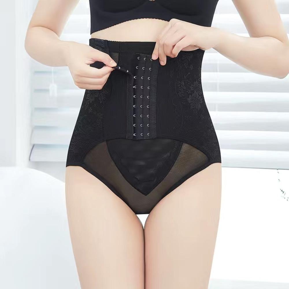 Floral Postpartum Body Shaper Buckle Butt Lifting Briefs Slimming Underpants Women  Female