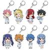 FAIRY TAIL 100 Years Quest Dress-up Natsu Dragneel Lucy Heartfilia Erza Scarlet Gray Fullbuster Chibi Anime Acrylic Keychain Toy