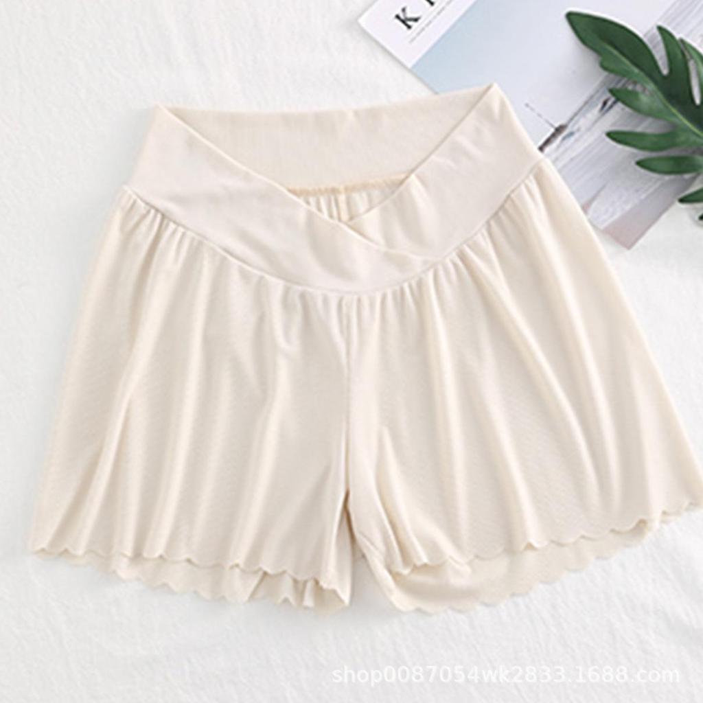 Women's Summer Maternity Wear: Anti-Exposure Ice Silk Pants, Leggings, and Shorts