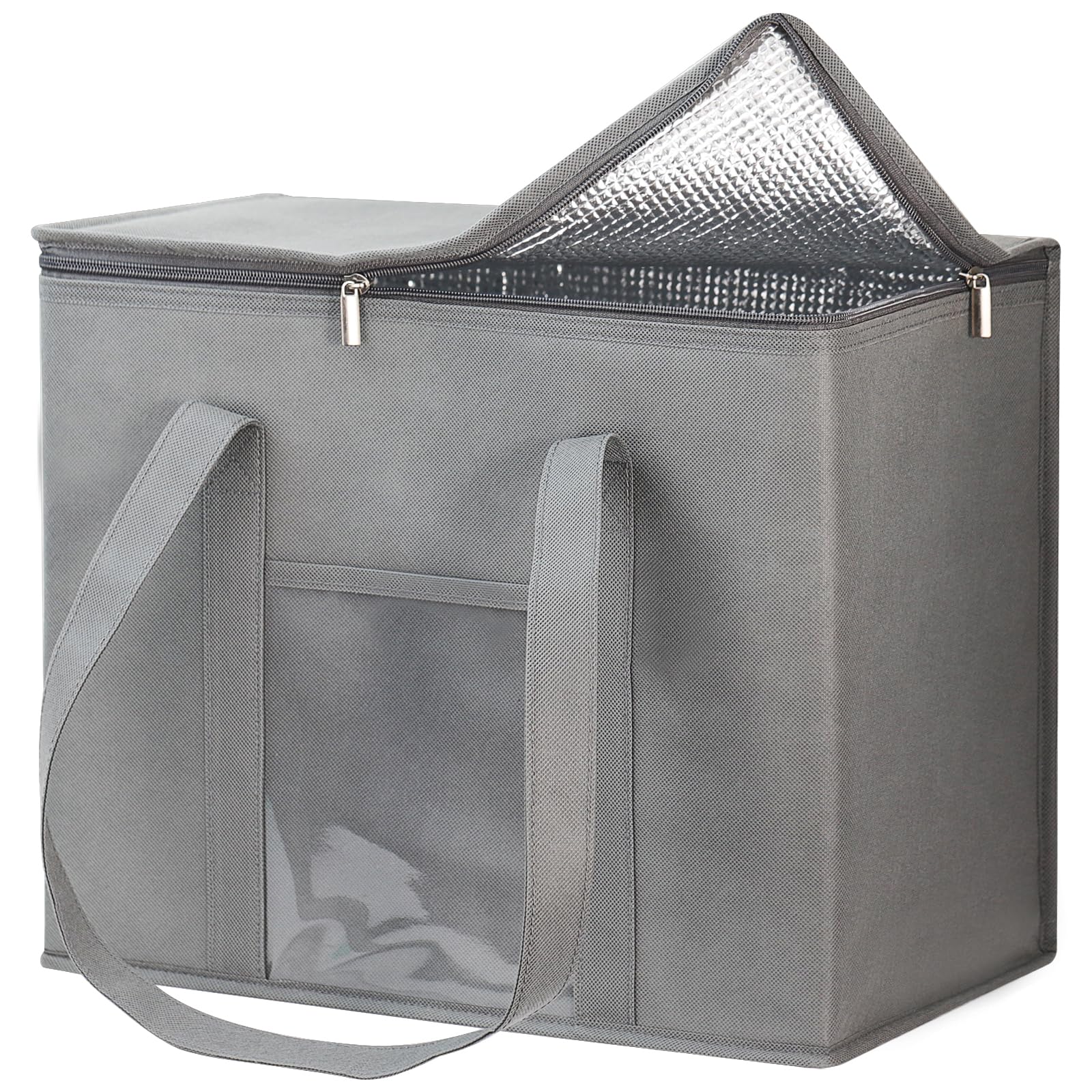 

Эко-сумка большой вместимости ASXSONN, складная, с двусторонней крышкой на молнии, многоразовая сумка для покупок, идеально подходит для шопинга, пикников, любования сакурой и