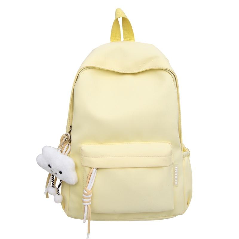 Dopamine Sen College Students' Schoolbags Girls' Schoolbags Korean Travel Trips Niche Pure Color College Style Simple Backpack.