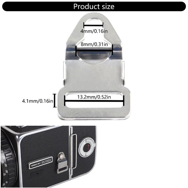 Stainless Steel Camera Strap Buckle Lugs Strap Adapter for 203, 205, 500C, 500cm, 501cm Medium Format Cameras