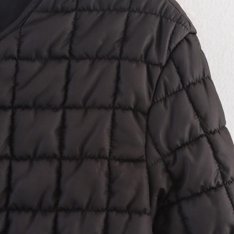 Kaslead New Women Clothes Western Style Fashion Short Texture Black Slim Stand Clouds Outerwear