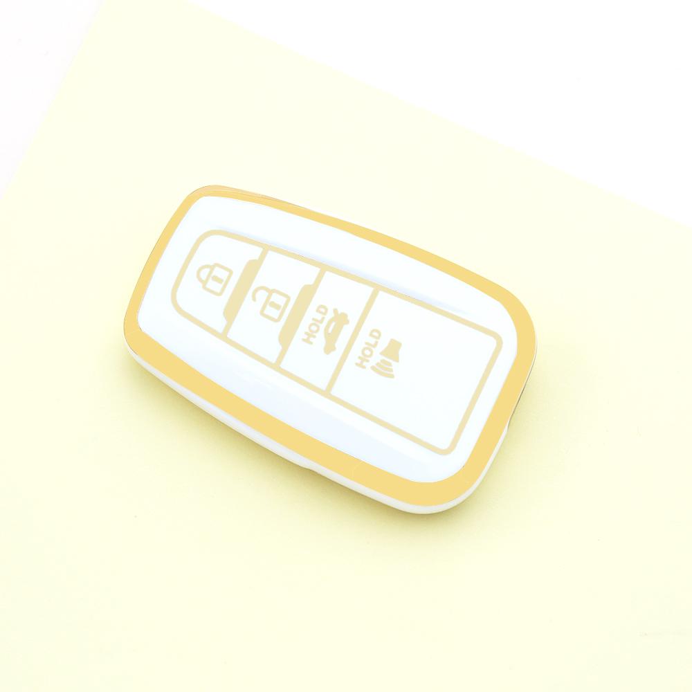Tpu Auto Shell Fob Car Key Case Cover Keychain Accessories For Toyota Prius Camry Corolla Chr C-Hr Rav4 Land Cruiser Prado