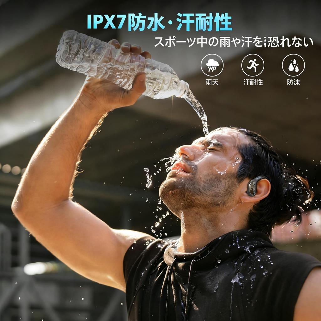 Wireless Bluetooth Sports Earphones with LED Power Indicator, 75 Hours Playtime, Noise Cancelling Headset, IPX7 Waterproof for Workouts and Running
