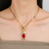 Hot Sale Cute Crystal Sea Turtle Animal Pendant Necklace High Quality Women Girls Casual Party Clavicle Chain Jewelry Gift