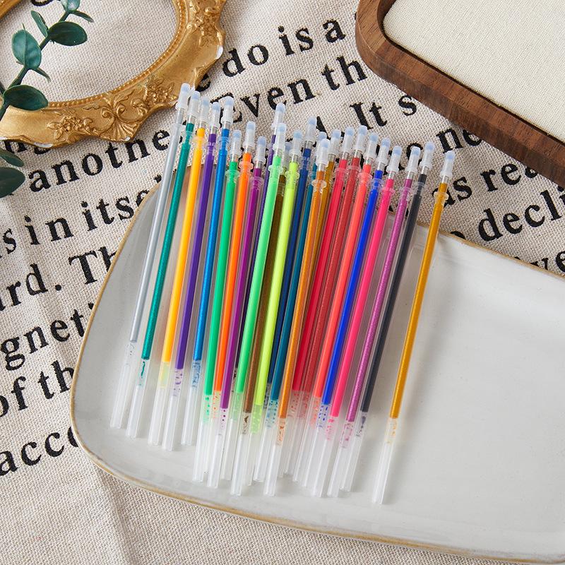 Multicolor Neutral Pen Refills: Glitter, Fluorescent, Pastel - 12, 24, 48, 100 Colors