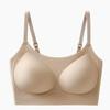 Traceless French Floral Heart High Value New Gathering Full Fixed Cup Soft Support Bra Cover