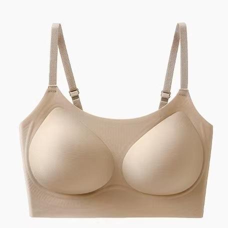 Traceless French Floral Heart High Value New Gathering Full Fixed Cup Soft Support Bra Cover