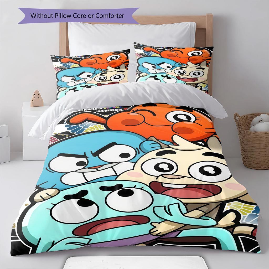 Gumball Bedding Quilt Set Quilt Cover Pillowcase Home Decoration Birthday Gift (1 * duvet cover + 2 * pillowcase, without core)