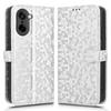 For OnePlus Nord CE5 5G/Ace 5 Racing 5G Wallet Case Dot Pattern Imprint PU Leather Phone Cover with Wrist Strap