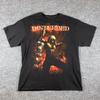 VTG Disturbed T Shirt Mens L Black Band Metal Tour Skulls Flames Y2K