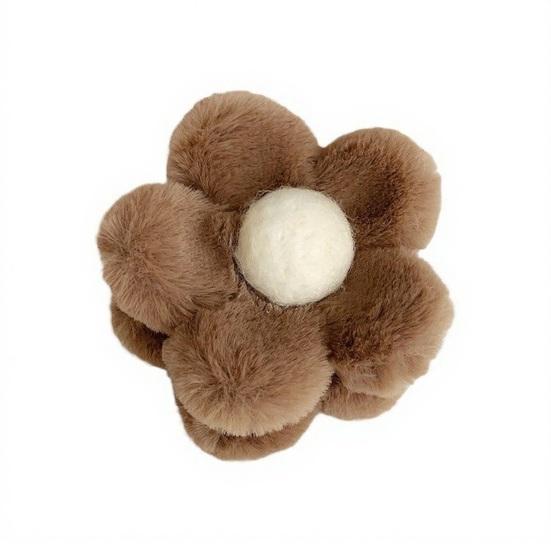 Haarkralle Plüsch Blume Form Haarspange Hinterkopf Haarklammer Leichtgewicht Damen Haarstyling-Werkzeug Haaraccessoires