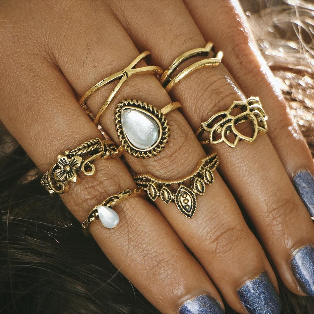 Skull Bat Spider Ring Set Dark Gothic Retro Exaggerated Finger Ring 23-piece Set