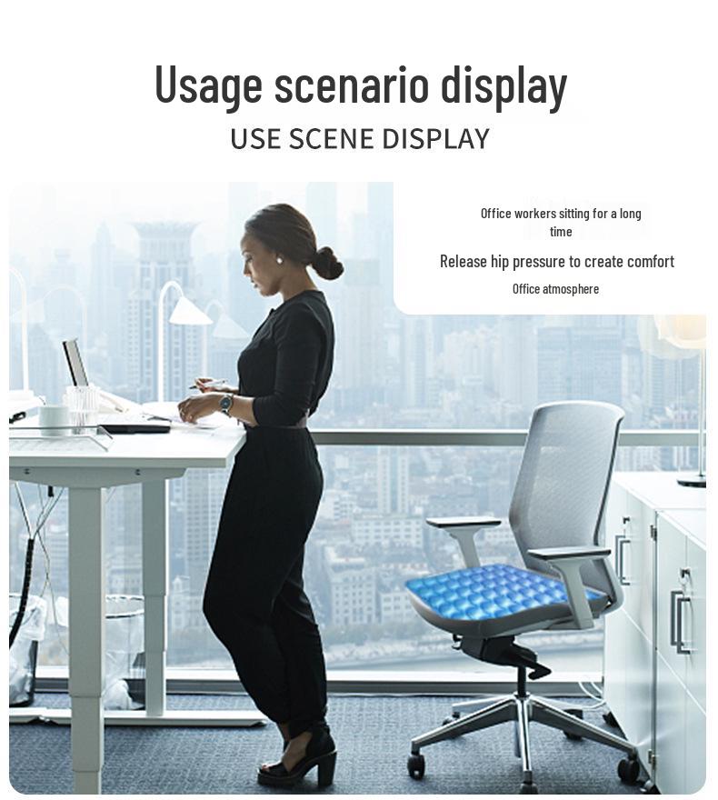 3D Inflatable Anti-Decubitus Office Cushion for Car and Tatami Seating