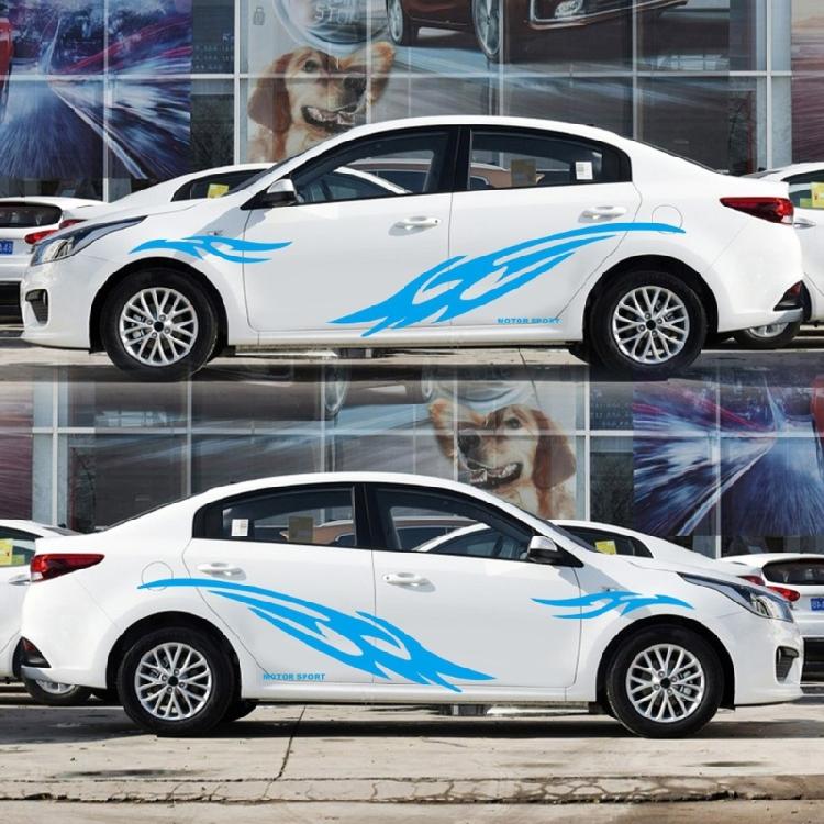 Automobil Flammendekor Aufkleber Kratzschutzlösung Für Auto Karosserie Stammesmuster Langlebig Mit Starker Haftung