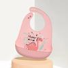 Silicone Baby Bibs Waterproof Cute Cartoon Dinosaur Print Baby Feeding Bib Girl Boy Adjustable Soft Bib Kids Stuff