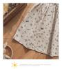French Floral Doll Collar Long Sleeve Dress: Autumn 2026 Lace-Pleated Princess Style for Girls
