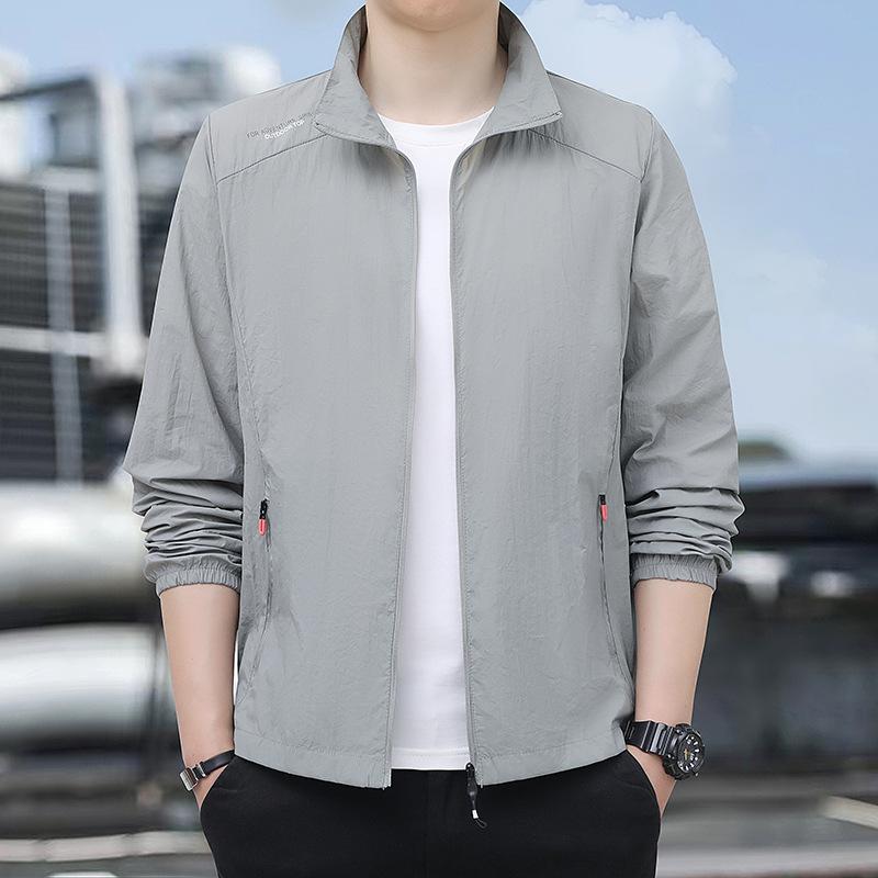 

Ice Silk Quick-drying Sun Protection Clothes for Men s Summer Thin Stand Collar Jacket Outdoor New Men s Sun Protection Clothes M