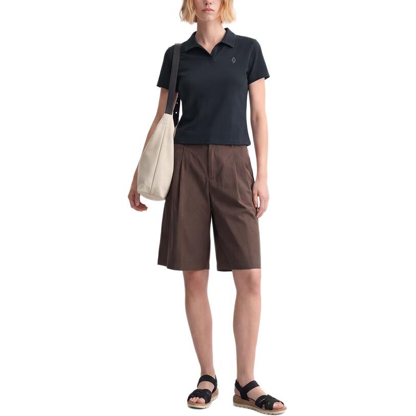 Skechers Breathable Moisture-Wicking Solid Color Mid-Weight Polo Shirt Women tops L226W099-0620