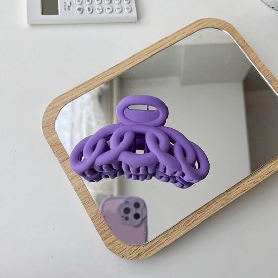 Korean Style Solid Color Hair Claw Women Hollow Out Frosted Hair Clip Vintage Hairpin Crab Hair Clip Hair Accessories