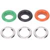 200Pcs Eyelet Iron Colorful Metal Grommet DIY Bag Shoes Clothes Decoration 8mm 10mm with 200Pcs Washer10mm