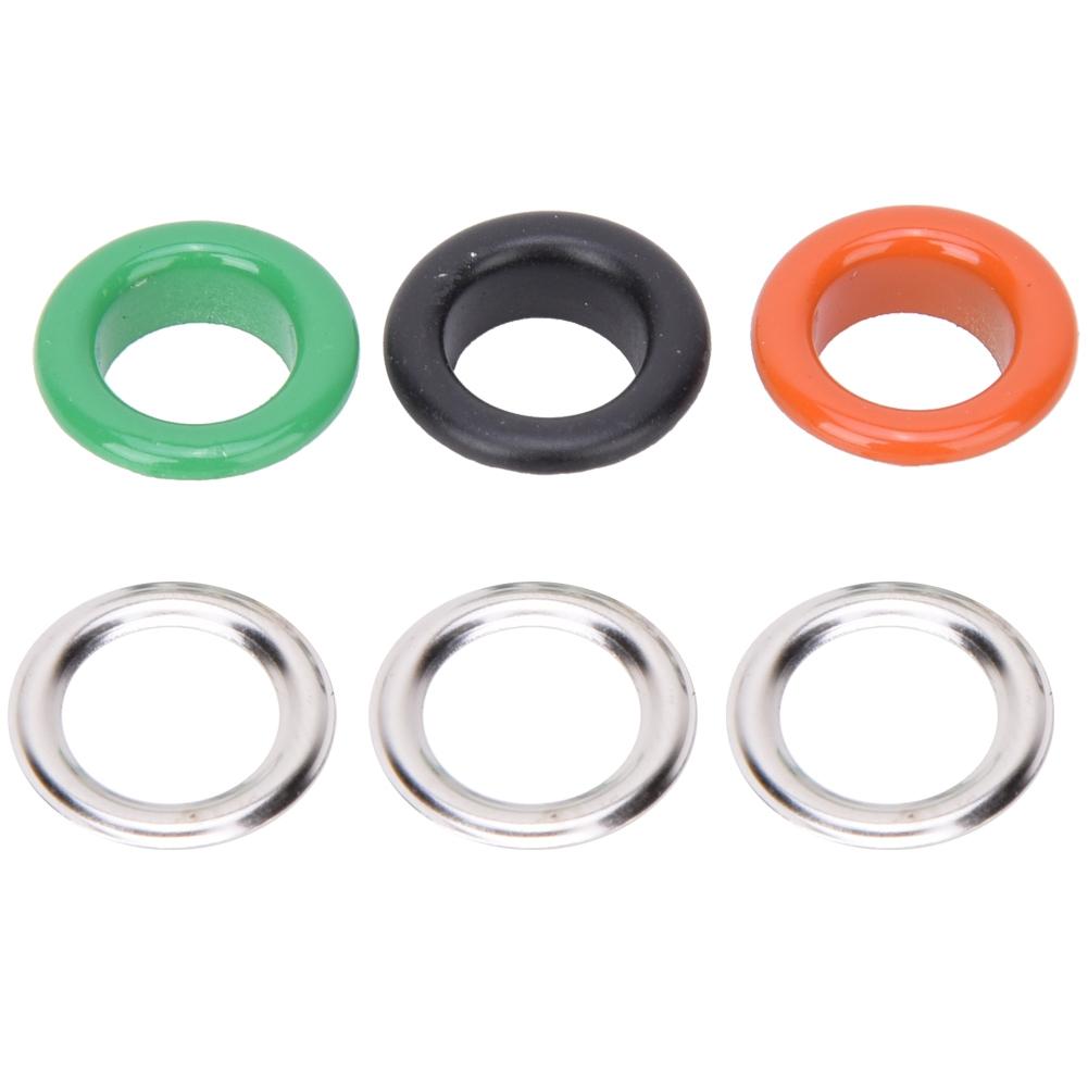200Pcs Eyelet Iron Colorful Metal Grommet DIY Bag Shoes Clothes Decoration 8mm 10mm with 200Pcs Washer10mm
