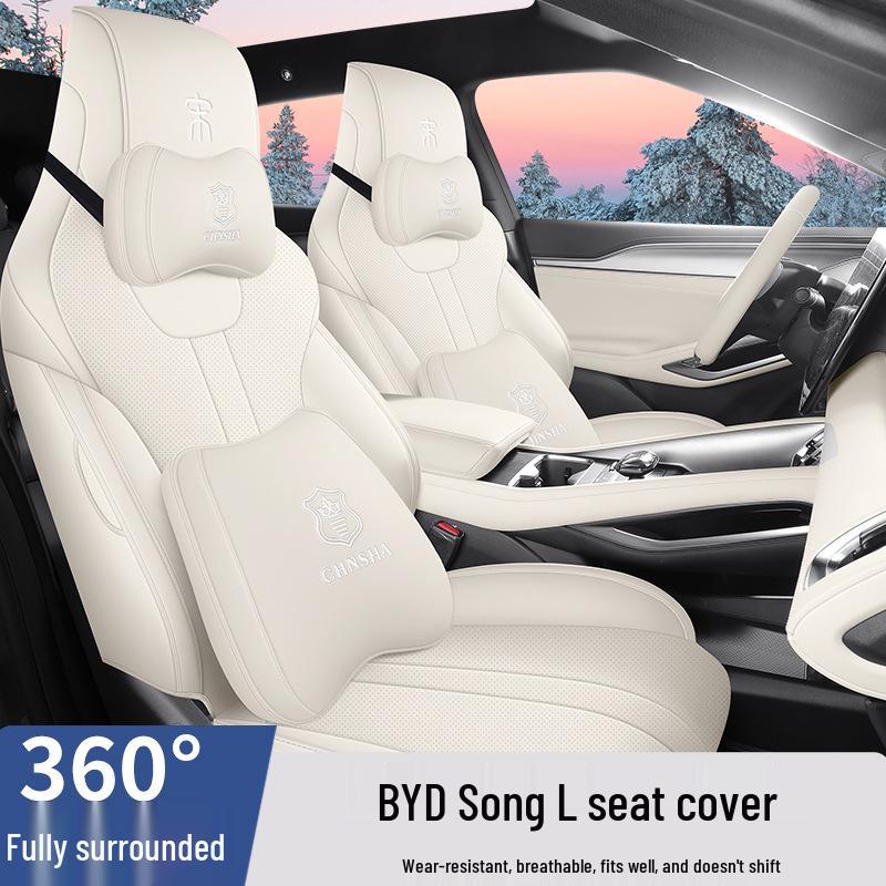 BYD Song L Leather Car Seat Cushion, Compatible for All Seasons, 5-Seat Model.