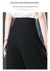 Ice Silk High-Waisted Wide-Leg Pants – Summer Thin, Draping Style for Petite, Middle-Aged Women, Versatile and Casual