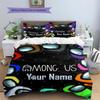 Among Us Custom Name Pattern Bedding,Quilt Set Quilt Cover Pillowcase Home Birthday Gift(1 * Duvet Cover + 2 * Pillowcase, Without Core)